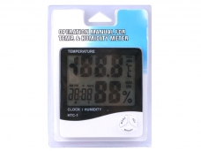 HTC-1 Digital LCD Temperature Humidity Meter Alarm Clock Temp