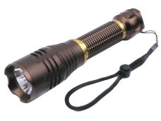 CREE XM-L T6 LED 3-Mode Rechargeable Flashlight - Brown