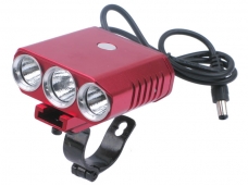CREE XM-L T6 LED + 2 x CREE R5 LED 5-Mode Bicycle Light - Red