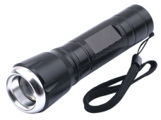 CREE Q5 LED 3-Mode Zoom Focus Flashlight-Black