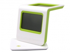 AQ-33 LCD Thermometer Calendar Solar & Battery Dual Power Alarm Clock