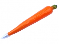 Carrot Shaped Blue Ink Ball Pen with Magnetic Fridge Hanger