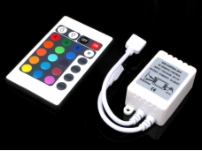 RGB LED Strip Control Box w/ IR 24-Key Remote Control (DC 12V)