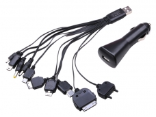 Universal USB 10 in 1AC Car Charger YXT-028 for   3G/3GS/4G/4S/SEK750/SAMD800/SAMi900/LG KG90/MOT VB/the MOT   V3/PSP/NOK 8250/NOK N9