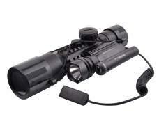 30MW 3-10 Times The Rail Sights / 3-10X42 Red Laser + LED