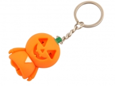 Pumpkin lantern Red lights LED  Keychain