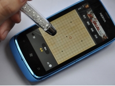 4-in-1 Fashion Crystal Capacitive Screen Stylus Pen Stylus w / - Red LASER   + violet laser + LED Flashlight for IPhone / IPad