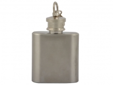 Stainless Steel Quadrate Liquor Flask Keychain (1.0 oz)