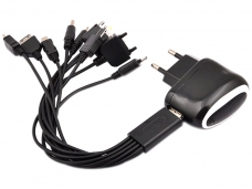 LDT-14IN 1 1000mA USB Hybrid Charger for Nokia/Sony Ericsson/sAMSUNG/iG/IPod/IPhone Series/PSP Kokak camara.