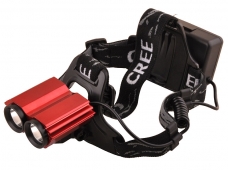 LL-6636 2 * CREE XP-E LED 300 lm High Power 5 Modes Red Plastic LED Headlamp