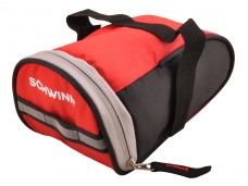 Waterproof zipper Red Nylon Bicycle Tail Bag