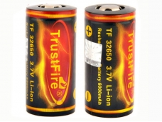 2pcs/lot TrustFire 6000mAh 32650 3.7V Rechargeable Li-ion Battery With PCB Protection