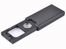 9582 Multipurposs pllout-type 5X-30mm / 45X-21mm magnifier with LED-UV light