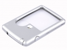 MG4B-3 3X 6X Daul Lens LED Illuminated Credit Card-Type Jewelry Magnifier