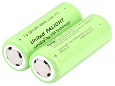 United PALIGHT 3.7V 5000 mAh 26650 Li-ion Battery with PCB Protection(1 Pair)