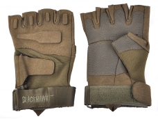BLACKHAWK!Brown Color M/L/XL Size super Cool Half-Finger Sport Glove
