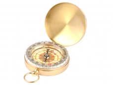 Portable Gold Color Pocket Watch Style Compass