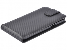 Black PU Leather Moble Phone Bag Protective Case For iPhone 5