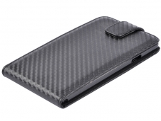Black PU Leather Moble Phone Protective Case For Samsung Galaxy Note 2 N7100