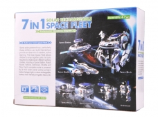 Cute Sunlight Item No.2117 7 in 1 Solar Rechargeable Space Fleet Robot Kit Toy