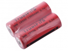TrustFire IMR 18500 3.7V 1300mAh Rechargeable Li-ion Battery(1 Pair)