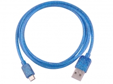 V8 Radium Rays 1.5M 3.5mm USB Charge Sync Cable For Samsung Galaxy S2/S3/S4 and HTC Smart Phone