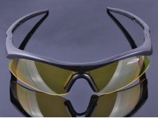 Plastic Outdoor Sports Cycling Glasses-Yellow