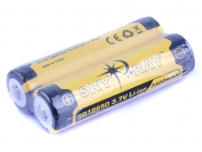 SKY RAY SR18650 3400mAh 3.7V Protected Rechargeable li-ion Battery 2-Pack