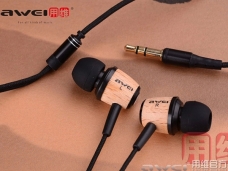 Original AWEI Q9 Super Bass Wooden in Ear Headphones Earphones Headset For Phone,Computer,MP3 MP4 Headphone Headset 3.5mm Jack