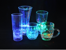 Colourful Transparent Plastic Inductive light Cup Five choices