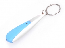 Portable Plastic Drop-shaped LED Keychain - Multi-Color