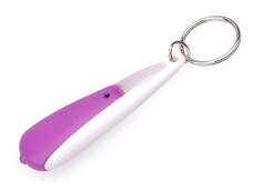 Portable Plastic Drop-shaped LED Keychain - Purple  Light