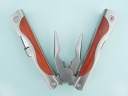 Stainless Steel Tookit Plier (6-Tool+1LED Wooden Handle)