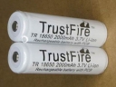 TrustFire TF18650 2000mAh 3.7V Protected li-ion Battery 2-Pack