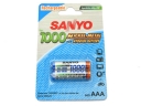 SANYO AAA 1000mAh Rechargeable Ni-MH Battery 2-Pack