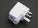 World Travel Adaptor with USB /US Plug + UK Plug + EU Plug