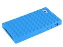 Blue Pointed Square Silicon Protection Shell for iPhone 4G