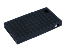 Black Pointed Square Silicon Protection Shell for iPhone 4G