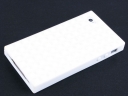 White Pointed Square Silicon Protection Shell for iPhone 4G