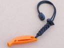 Outdoor Survival Emergency Whistle w/ Paracord Twine Strap  - Orange