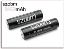 SZOBM ZY18650 2400mAh 3.7V Protected Li-ion Batteries (2-Pack+Case)