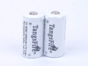 2Pcs TangsFire 16340 1000mAh 3.7V Rechargeable Li-ion Battery White