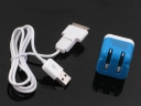 US Plug 2in1 USB Data Cable Travel Power Adapter