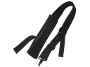 Tactical Single Point Rifle Sling Nylon Adjustable Strap with Thumb Buckle & Shoulder Pad - Black