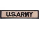 Beige & Black Embroidered DIY Badge Tag Patch Velcro Sticke