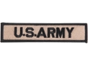 Beige & Black Embroidered DIY Badge Tag Patch Velcro Sticke