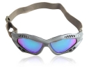 Foam Gasket Versatile Goggles Eyeglasses Eyewear with Elastic Headband & Colorful Reflective Lens - Olive Frame