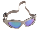Foam Gasket Versatile Goggles Eyeglasses Eyewear with Elastic Headband & Colorful Reflective Lens - Earthy Frame