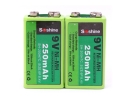 Soshine 9V 250mAh Rechargeable Ni-MH Battery - 2Pcs