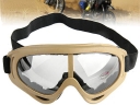 Military UV 400 Desert Cavalry Style Goggles Glasses with Reflective Silver Lens